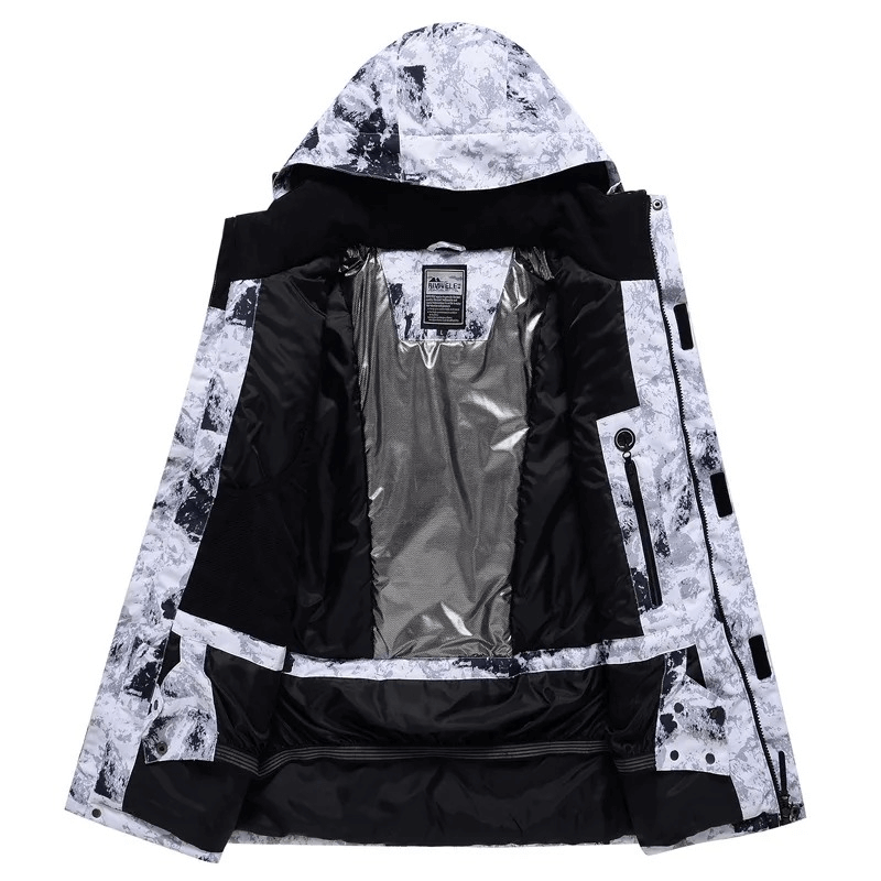 Men's durable ski jacket with hood, waterproof and windproof, perfect for outdoor activewear - SF2068